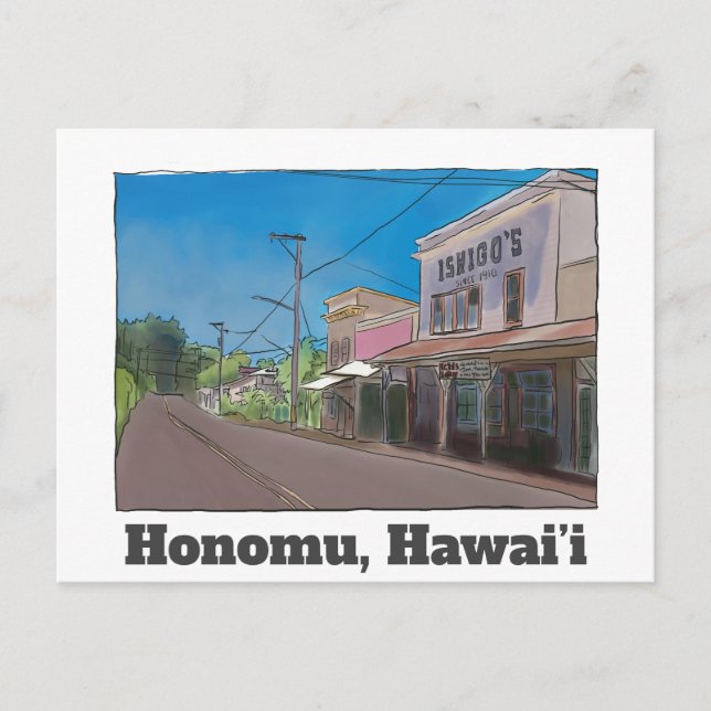 Carte Postale Historical Hawaii Plantation Town Honomu Nostalgic (Devant)