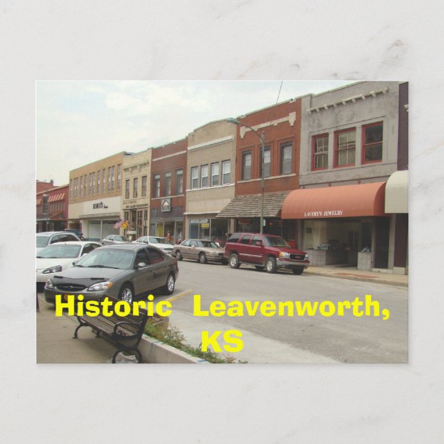Carte Postale Historique Leavenworth, KS (Devant)