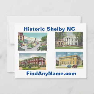 Carte postale historique Shelby NC