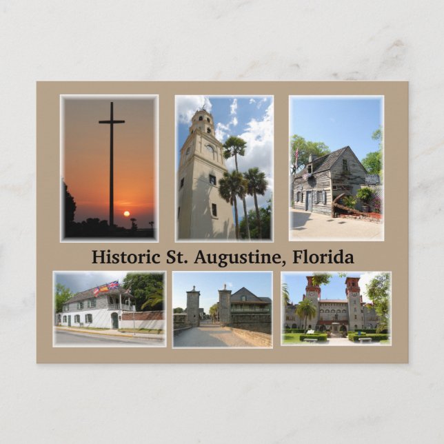 carte postale historique st augustine florida (Devant)