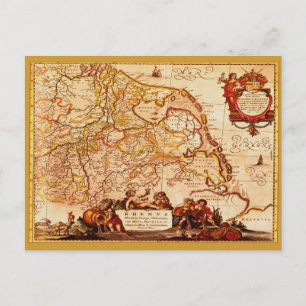 Carte postale historique Willem Blaeu Old Rhinelan