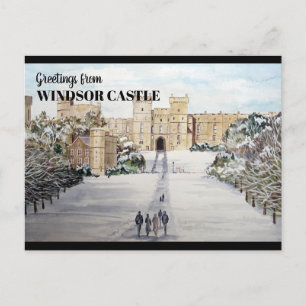 Carte Postale Hiver à Windsor Castle Paysage Peinture