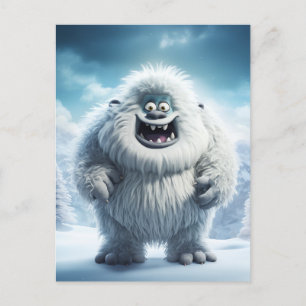 Carte Postale Hiver amusant Yeti