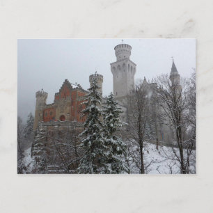 Carte Postale Hiver au château de Neuschwanstein
