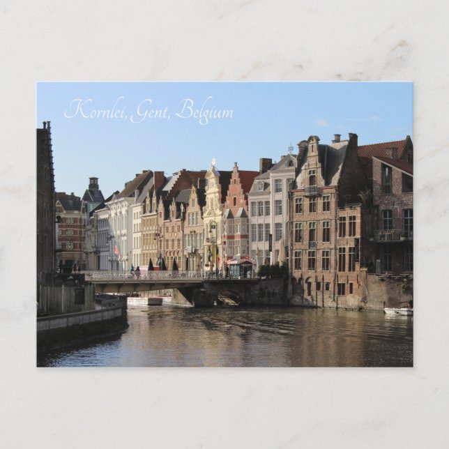 Carte Postale Hiver au Kornlei à Gand, Belgique (Devant)