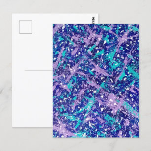 Carte Postale Hiver bleu Abstrait