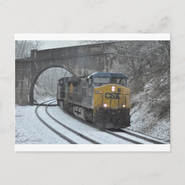 Carte Postale Hiver dans Clarksville (Devant)