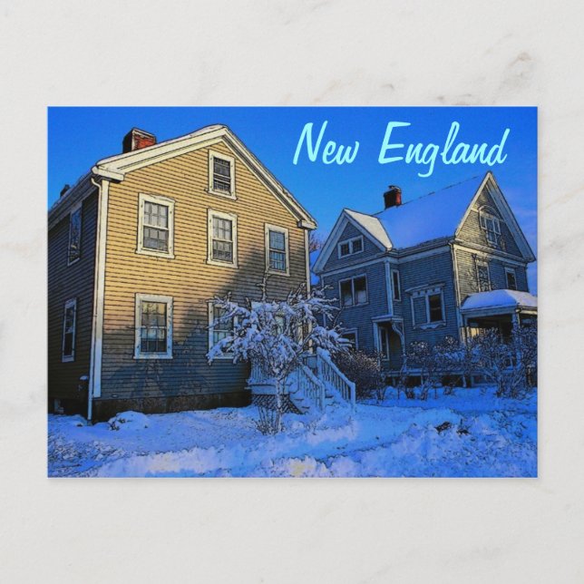 Carte postale hiver de la Nouvelle-Angleterre (Devant)