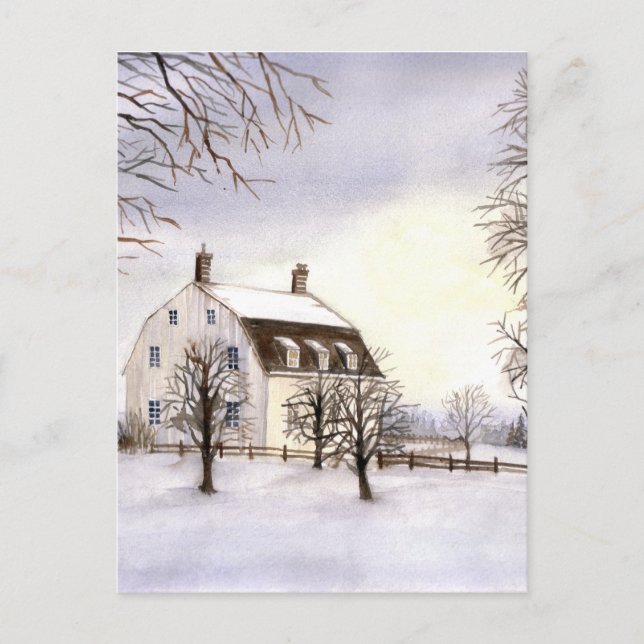 Carte Postale Hiver en Nouvelle-Angleterre (Devant)