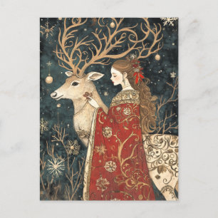 Carte Postale Hiver enchanté : Le Maiden et le Stag