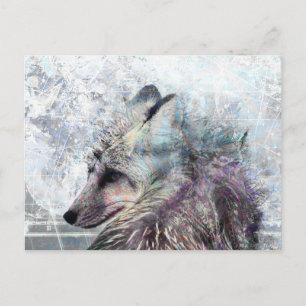 Carte Postale Hiver Fox Spirit Animal