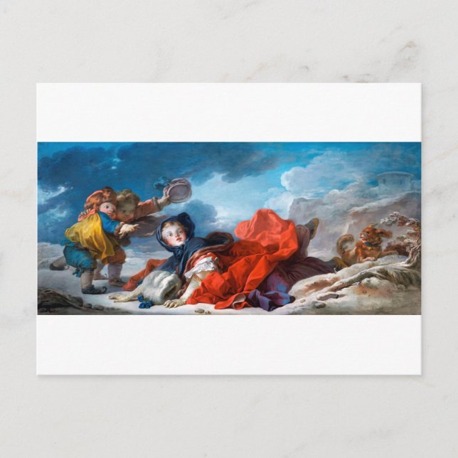 Carte Postale Hiver, Fragonard (Devant)
