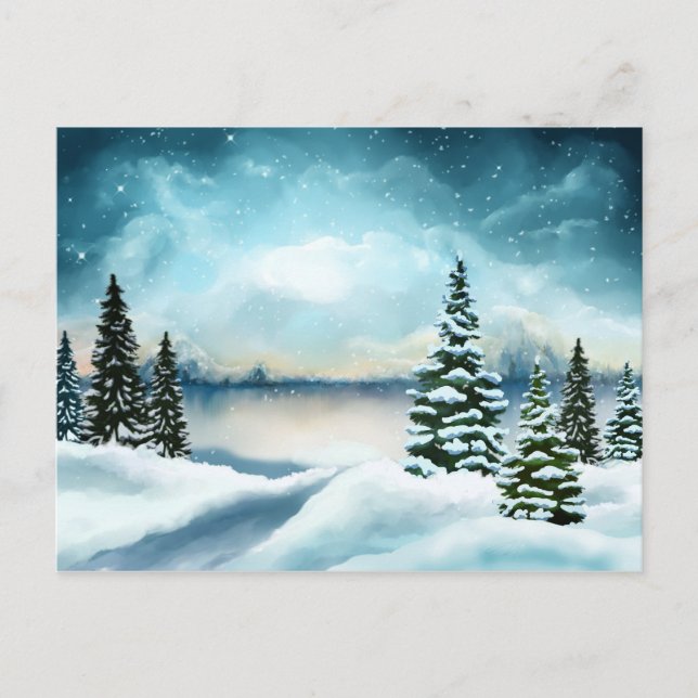 Carte postale hiver pittoresque (Devant)