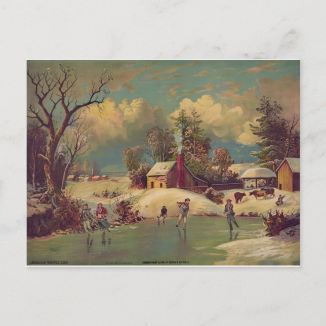 Carte Postale hiver vintage (Devant)