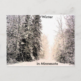 Carte Postale hivernal - Customisé