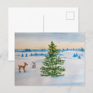 carte postale hivernale
