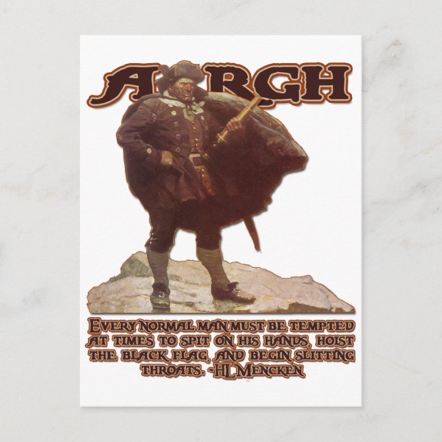 Carte Postale HL Mencken Citation et...Argh ! (Devant)
