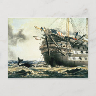 Carte Postale HMS Agamemnon laying the original Atlantic Cable,