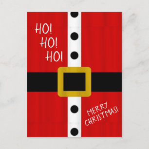 Carte Postale Ho Ho Ho Père Noël Costume
