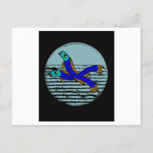 Carte Postale Hobby de pêche Retro Aal