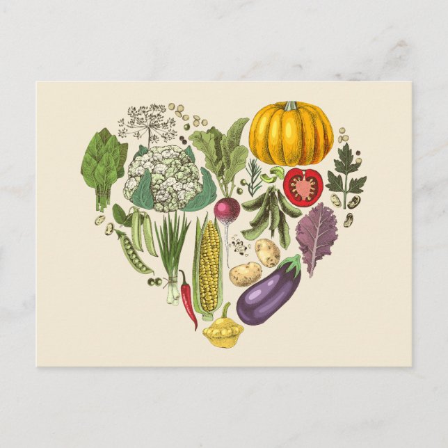 Carte Postale Hobby Garden Végétation Coeur croissant (Devant)