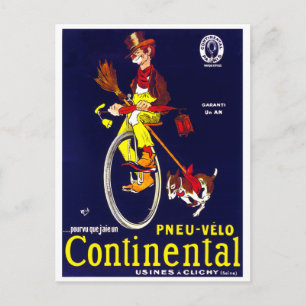 Carte Postale Hobo et chien à vélo