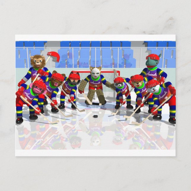 CARTE POSTALE HOCKEY GLACE (Devant)