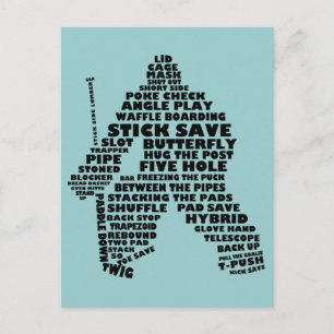 Carte postale Hockey Goalie Typocard