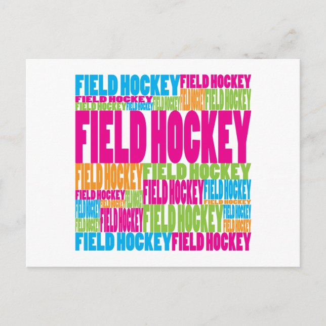 Carte Postale Hockey sur gazon coloré (Devant)