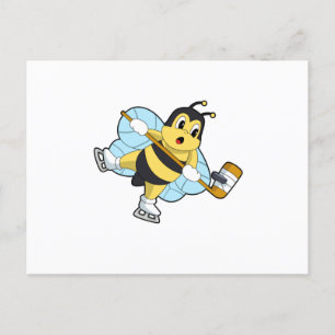 Carte Postale Hockey sur glace Bee Hockey sur glace