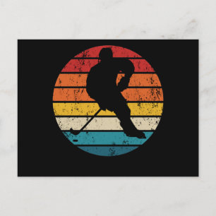 Carte Postale Hockey sur glace Hockey sur gazon rétro Hockey en 