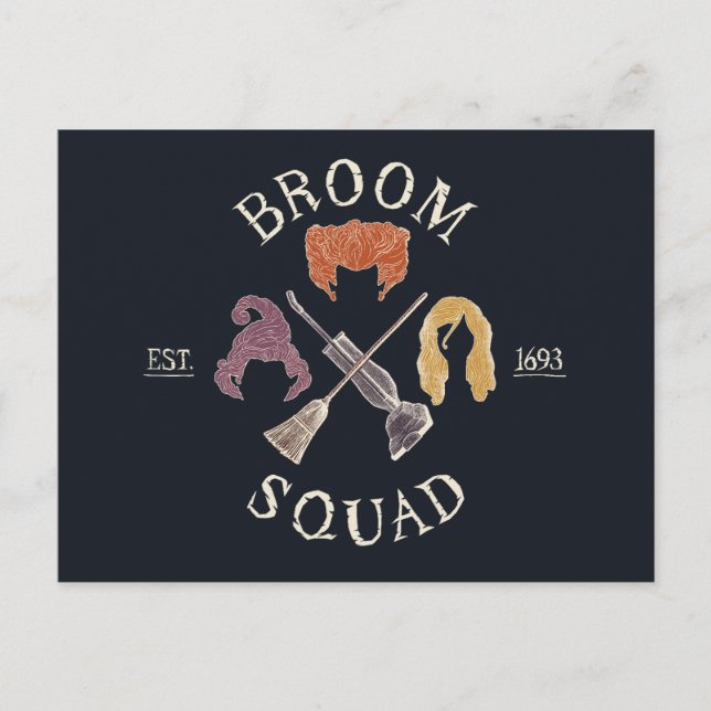 Carte Postale Hocus Pocus Broom Squad Est. 1693 (Devant)