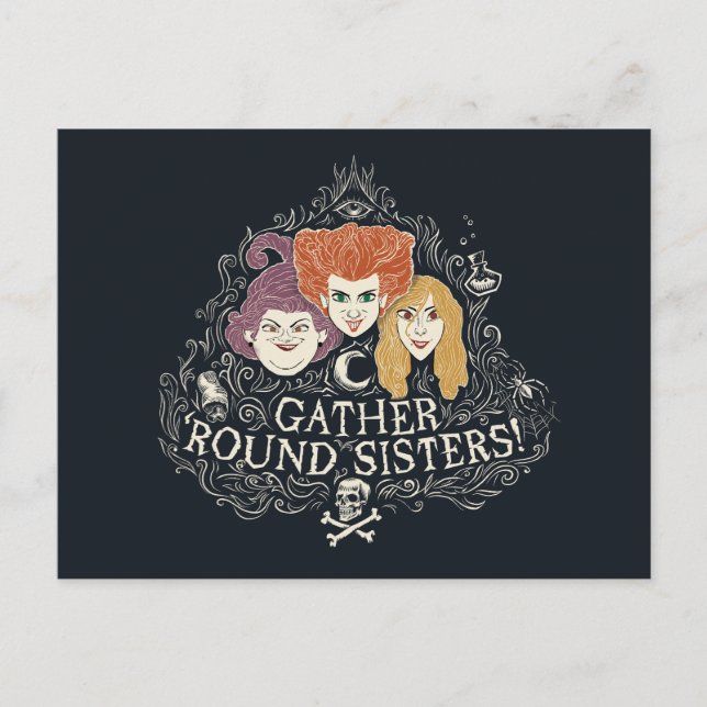 Carte Postale Hocus Pocus Rassemblez-vous Sœurs (Devant)