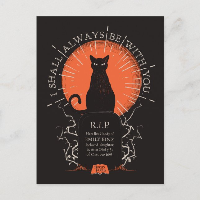 Carte Postale Hocus Pocus Thackery Binx Toujours Avec Vous (Devant)
