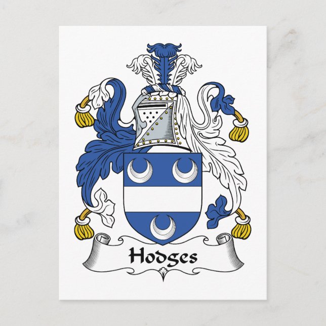Carte Postale Hodges Family Crest (Devant)