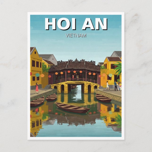 Carte Postale Hoi An Vietnam Pont couvert japonais Voyage (Devant)