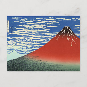 Carte Postale Hokusai - Fuji, Montagnes par temps clair,