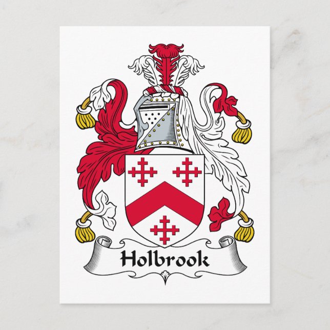 Carte Postale Holbrook Family Crest (Devant)