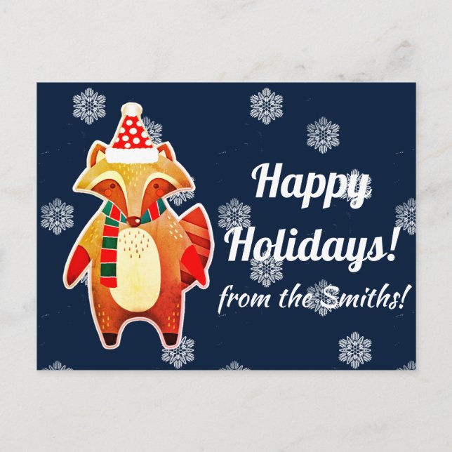 Carte Postale Holiday Raccoon (Devant)