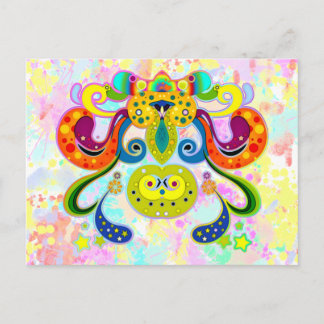 Carte Postale holiES - abstraite vache sainte heureuse + vos idé
