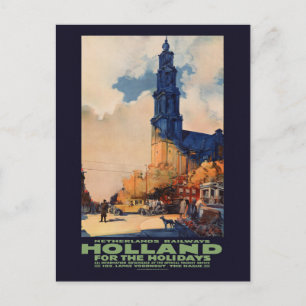 Carte Postale Hollande pour le Poster vintage des Fêtes 1925