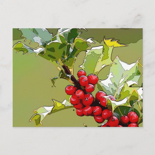 Carte Postale Holly Berries 005 (Devant)