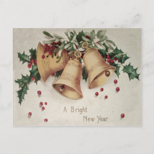 Carte Postale Holly Gui Bells Bell Winterberry