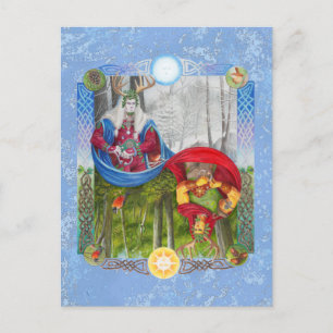 Carte Postale Holly King et Oak King Double Portrait mini impres