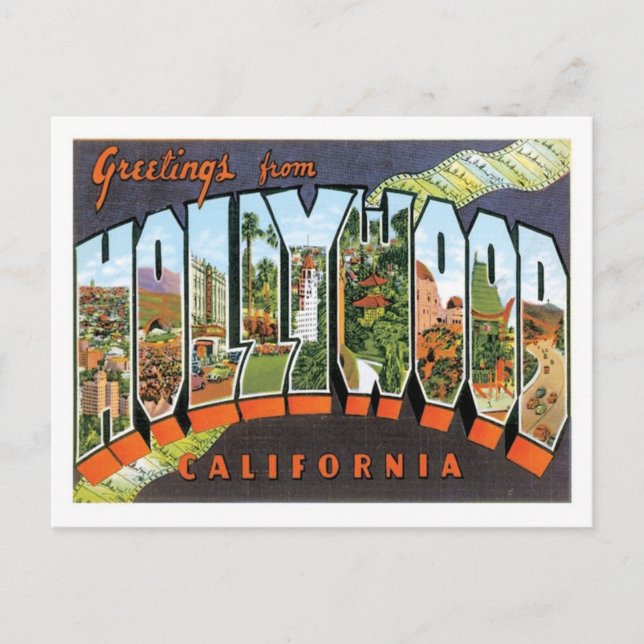 Carte Postale Hollywood California Travel US City (Devant)