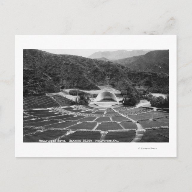 Carte Postale Hollywood, Californie Hollywood Bowl View (Devant)