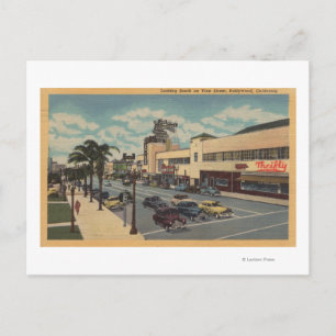 Carte Postale Hollywood, CALooking sud sur Vine Street View