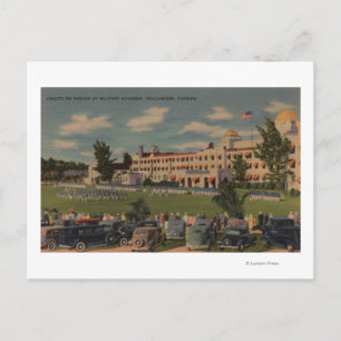 Carte Postale Hollywood, FL - Parade des cadets à l'Académie mil