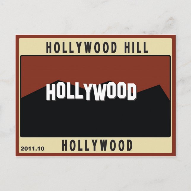 Carte Postale Hollywood Hills (Devant)
