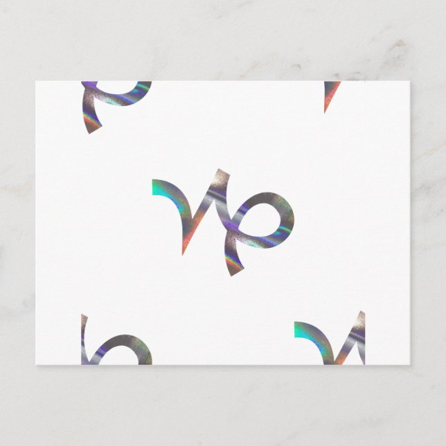 Carte Postale hologramme Capricorne (Devant)